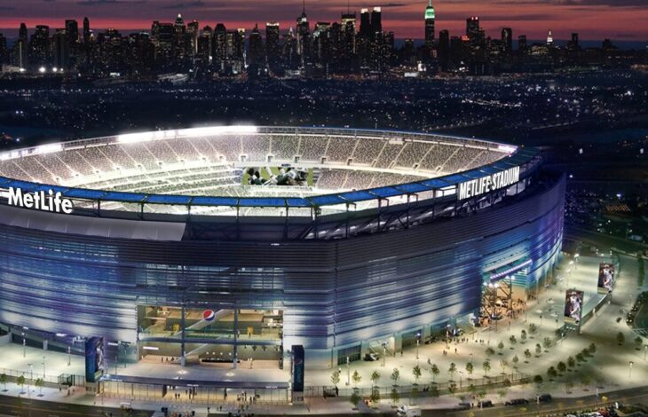 MetLife Stadium at night